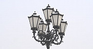 Winter, street lamp