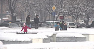 Yerevan, winter, street, people
