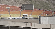 Hrazdan Stadium,, empty tribune, scoreboard, Yerevan
