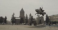 Gyumri, Armenia, old town, Holy Saviours Church, Memorial to the Battle of Avarayr