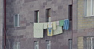 Gyumri, Armenia, Mush district, Laundry Hanging Line