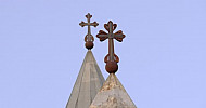 Cross, Ghazanchetsots Cathedral, Artsakh, Armenia