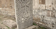 Khachkar, Cross stone, Gandzasar, Arstakh, Armenia