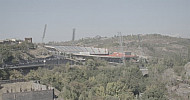 Stadium Hrazdan,road traffic, Yerevan