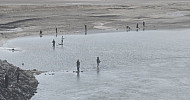 Hrazdan reservoir, fishermen