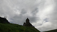 Astvatsynkal monastic church(V-XIII), Kasakh Gorges, Clouds, Armenia
