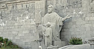 Mesrop Mashtots, statue, Matenadaran, Yerevan, Armenia
