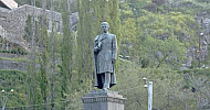 Khachatur Abovyan Park, Abovyan statue, Abovyan Square, Yerevan, Armenia,